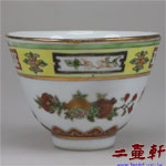 70年代中國景德鎮江西瓷業公司粉彩石榴花杯,老茶杯